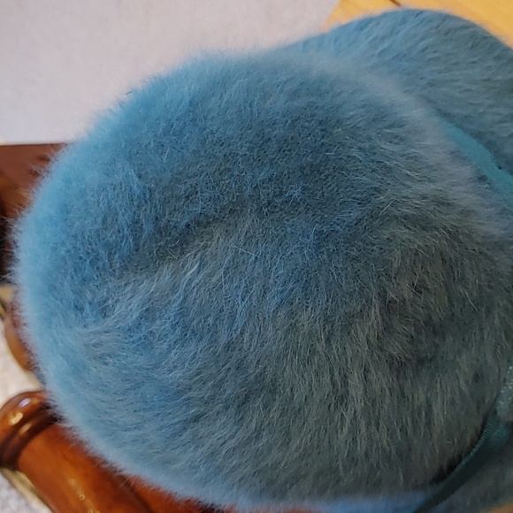 Women's Vintage Blue Angora Kangol Bucket Hat - Picture 5 of 12